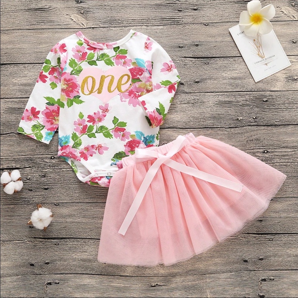 Brand New First Birthday Baby Girl Outfit 12-18M